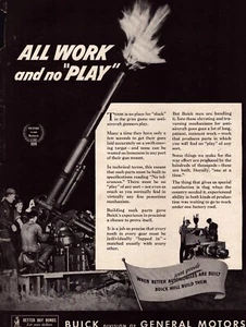1943 BUICK Wenn bessere Kriegsgüter gebaut werden Buick wird sie bauen WW2 Druck adv - Bild 1 von 1