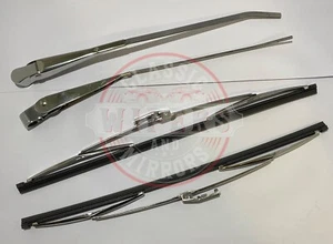 VC Valiant Windscreen Wiper Kit Hand Polished Stainless Steel Made in UK - Picture 1 of 4