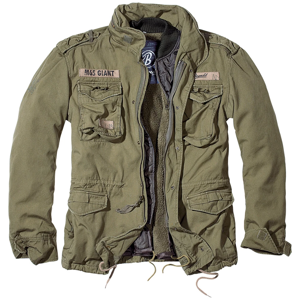 Chaqueta de Campo Brandit Clásica M65 Para Hombres Forro Cálido Caza Parka Abrigo Ejército Oliva Foto 1 de 1