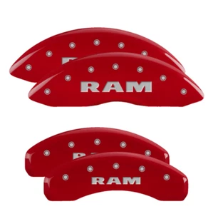 MGP Red Caliper Covers Front & Rear Set Ram For 2011-2023 Ram 1500 - Picture 1 of 14
