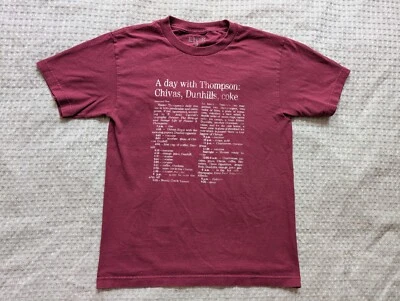 Camisa Hunter S Thompson Adulto Pequeña Granate Doble Cara LICK Long Island City Foto 1 de 4