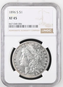 1896 S Morgan Silver Dollar NGC XF-45 - Picture 1 of 2