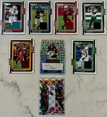 2025 Donruss PATCH AUTO SP Lot X8 JAXON SMITH NJIGBA JAYDEN DANIELS BIJAN /100 - Image 1 of 4