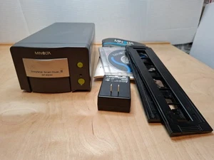 Minolta DiMAGE Scan Dual III AF-2840 Negative Scanner W/ Slides/ Manual/CD Works - Afbeelding 1 van 16
