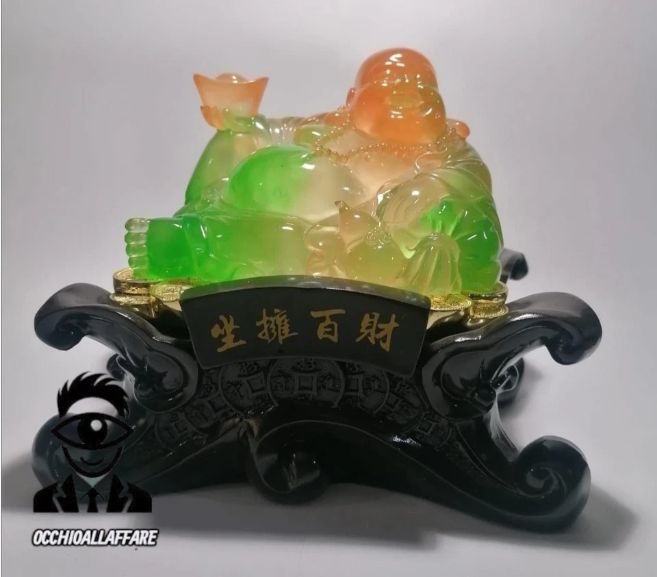 Statuetta Buddha che Ride BUDDHA FELICE Ottimo Regalo di Natale - Immagine 1 di 4