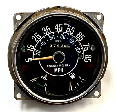 Jeep CJ Speedometer Odometer CJ5 CJ7 CJ8 Gauge 85 mph Read Ad 137,486 - Image 1 of 4