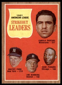 1962 Topps AL Strikeout Ldrs Ford/Bunning #59 EX-EXMINT - Picture 1 of 2