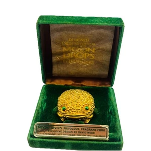Vintage David Webb for Revlon Moon Drops Frog Wax Perfume In The Original Box - Picture 1 of 7