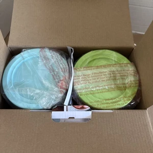 Ninja Creami Pints & Lids 2 Pack Compatible With Ninja Cream Lime & Aqua -NEW - Picture 1 of 2