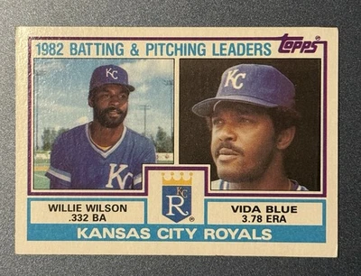 1983 TOPPS #471 VIDA BLUE ROYALS - Batting & Pitching Leaders - Image 1 of 2