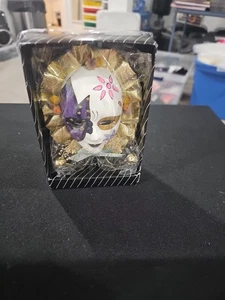 Vintage Maskerade 6" Keramik Gesichtsmasken, hängende Wandkunst Karneval Dekor - Bild 1 von 5