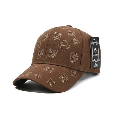 New Luxury Bling Rhinestone Baseball Cap Snapback Hat Adjustable Unisex Fashion - Image 1 of 4