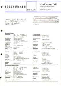 Telefunken Original Service Manual für studio center 7004 m. Chassis 1000 HiCom - Bild 1 von 1