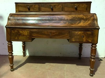 Bureau a cylindre en acajou Louis Philippe XIX siècle - Photo 1/4