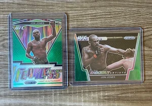 2021 PANINI UFC PRIZM JON JONES Green Prizm Parallel Insert Card Lot #25 #18 SP  - Picture 1 of 3