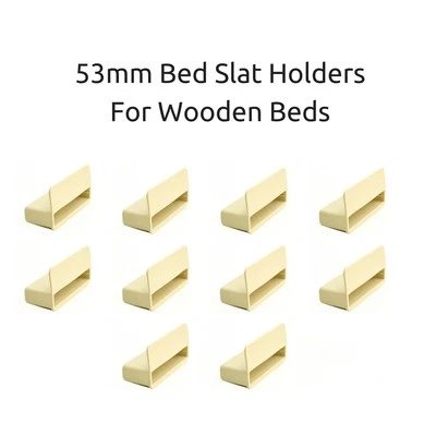 53mm Single Bed Slat Holders / Caps for Wooden Bed Frames- Beige - Free Delivery - Image 1 of 4