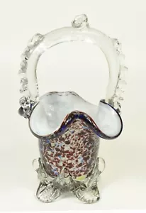 Bellissimo vaso cesto in vetro di Murano italiano fine giornata - Foto 1 di 4