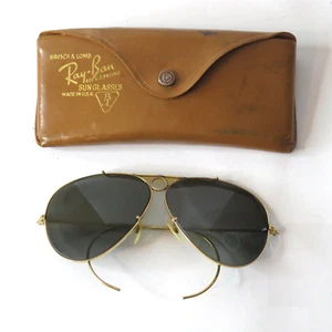 Vintage B&L Ray Ban Aviator Shooter Sonnenbrille 12K Gold Filled by Bausch & Lomb - Bild 1 von 6
