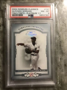 2004 donruss classics alfonso soriano timeless tributes Platinum 1/1 - Picture 1 of 2