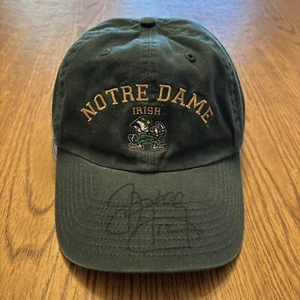 VTG Notre Dame Irish Strapback Hat Twins Enterprise Green Embroidered Logo Sign - Picture 1 of 8