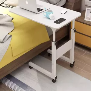 Adjustable Height Over Bed Table with Wheels Hospital Bed Aid Chair Laptop Desk - Picture 1 of 7