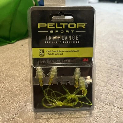 Tapones para los oídos reutilizables 3M Peltor Sport de tres bridas - NUEVO - Correo prioritario Foto 1 de 2