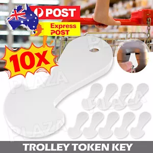 10x Removable Shopping Trolley Token Key Coin Unlocker - Picture 1 of 9