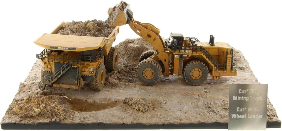 1:125 Scale Weathered 994K Wheel Loader &CAT 797 Mining Truck | Weathered Series - Image 1 of 1