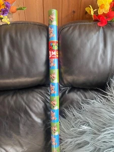 Super Mario Wrapping Paper Birthday Gift Wrap 3m Roll Wrap Official Nintendo - Picture 1 of 3