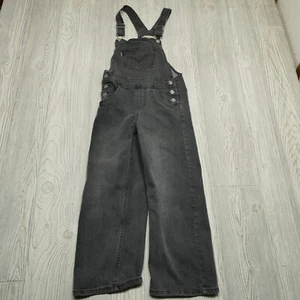 Levis Silver Tab Overalls Girls Size 8 Reg Faded Black Denim Jumper - Picture 1 of 8