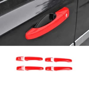 Exterior Side Door Handle Strip Trim 8PCS For Jeep Patriot 2011-2016 Bright Red - Picture 1 of 6
