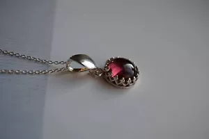 Ciondolo Tormalina Cabochon Rosso Tormalina Tonda Alta Qualità Tormalina - Foto 1 di 11