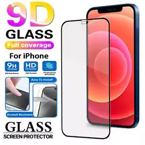 SCREEN PROTECTOR For iPhone 16 15 13 12 11 PRO MAX XR FULL COVER Tempered Glass - Picture 1 of 5