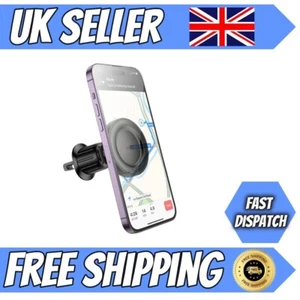 Magnetic Car Phone Holder Air Vent Mount Bracket Universal Mobile Hook Cradle UK - Picture 1 of 8