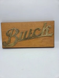 Vintage Brass Buick Radiator Emblem Badge Rare 1905 - 1911 Car Truck Script - Picture 1 of 8