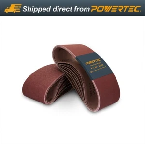 POWERTEC 4x36" Sanding Belt Assortment 15 PK (40,80,120,150,240 Grit) 11011-5 - Picture 1 of 13