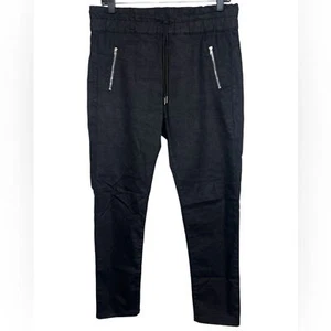 Bevy Flog Black Herringbone Limited Collection Skinny Pants Size 29 - Foto 1 di 11