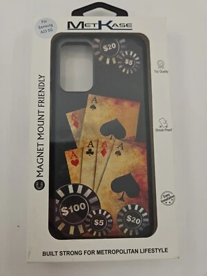 Drop Tested Air Cushion Hybrid Case for Samsung Galaxy A23 5G - Black Poker Chip - Image 1 of 4