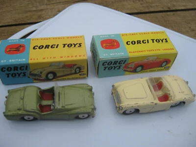 CORGI 300 305 TRIUMPH & HEALEY ORIGINALES PLAYUSADOS EN LAS MEJORES CAJAS DE REPRODUCCIÓN Foto 1 de 4
