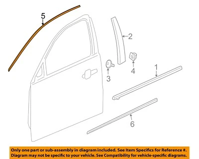 Moldura exterior puerta delantera GM OEM 13-16 Malibu Limited 23176656 Foto 1 de 2