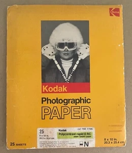 VTG KODAK Polycontrast Rapid II 8x10 SEALED 25 Sheets PHOTO PAPER Florida Estate - Picture 1 of 13