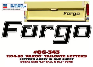 QG-343 1974-1980 DODGE FARGO - TRUCK TAILGATE DECAL - LETTERS - STICKER - Picture 1 of 1