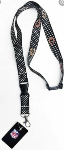 NFL Chicago Bears Polka Dot Lanyard/ Key ring Cover