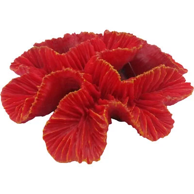 Bright Red Coral Burst 5 Inch Aquarium Decor, Artificial Fish Tank Ornament - Image 1 of 4