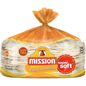 Mission White Corn Tortillas - 110 Count Pack - Fresh & Authentic - Picture 1 of 12