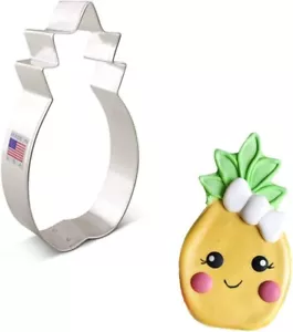 Cortador de galletas de metal piña de 4 pulgadas - por Ann Clark - acero chapado en lata de EE. UU. - Imagen 1 de 2