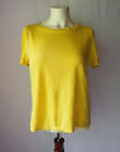 Eileen Fisher 100% organiczny len dzianinowy koszulka żółta rozmiar XXS/TTP