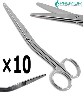 Universal Angled Scissor 5.5" Embroidery Surgical Utility Instruments Set of 10 - Picture 1 of 5