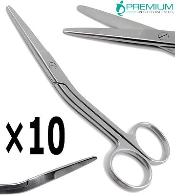 Universal Angled Scissor 5.5" Embroidery Surgical Utility Instruments Set of 10 - Image 1 of 4