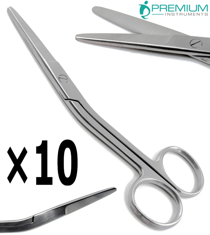Universal Angled Scissor 5.5" Embroidery Surgical Utility Instruments Set of 10 - Image 1 of 4